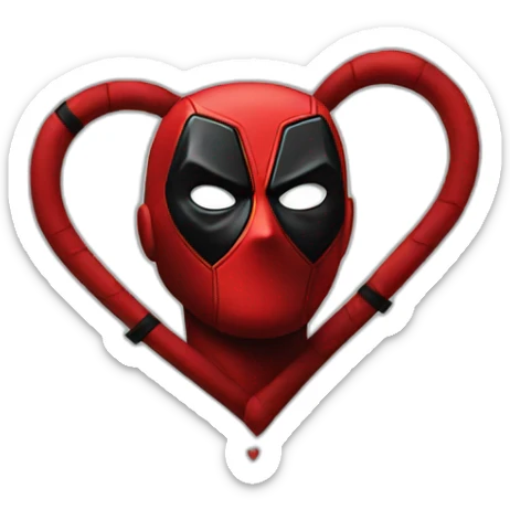 deadpool heart sticker