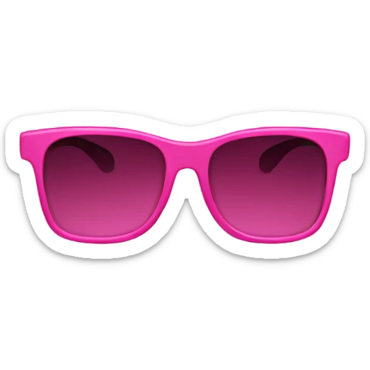 pink glasses sticker