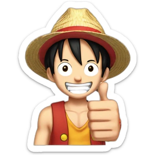 Luffy thumbs up sticker