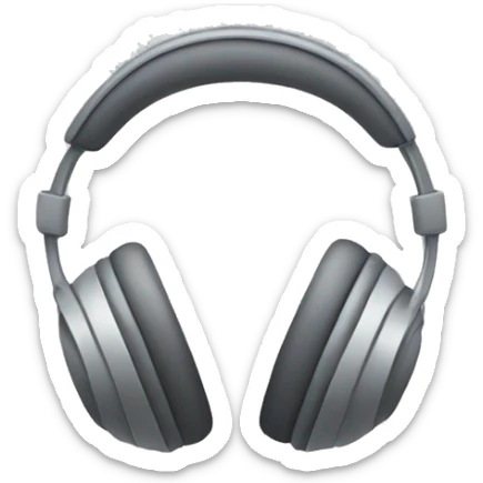 Gray headphones sticker