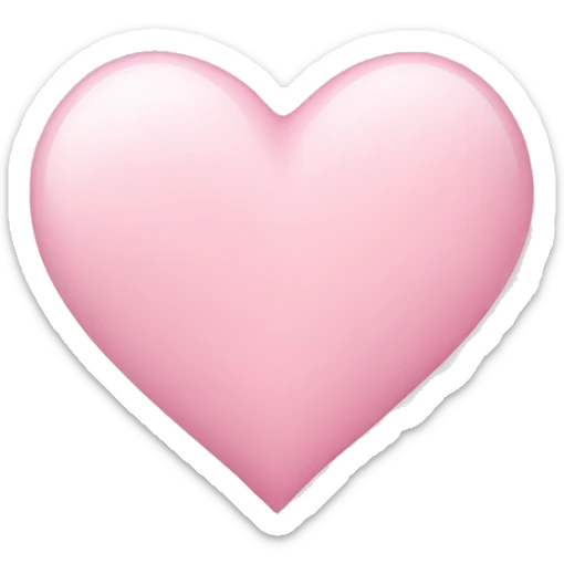 light pink heart  sticker