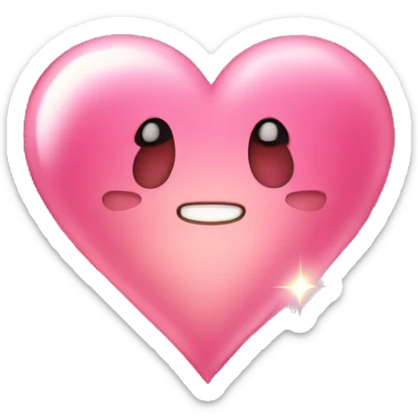 Heart  with sparkle  sticker