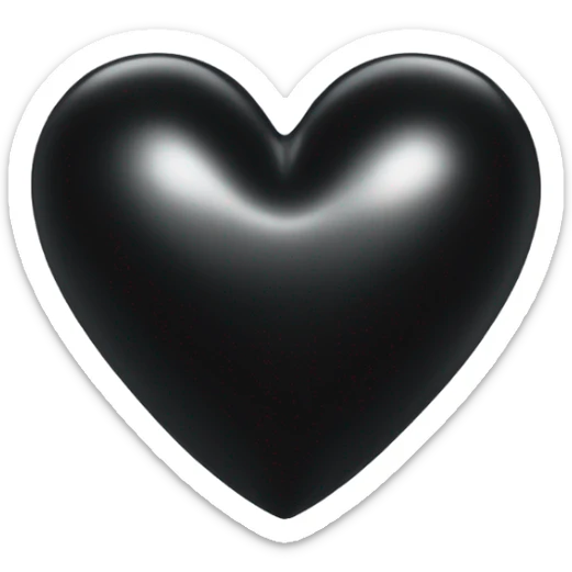 Black heart sticker
