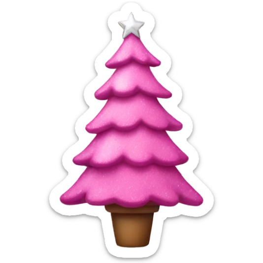 Pink Christmas tree  sticker