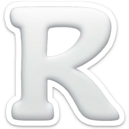 the capital letter R with heavy asterisk at the right of it sticker