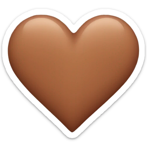 Rosy brown color heart sticker