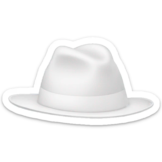 white hat sticker