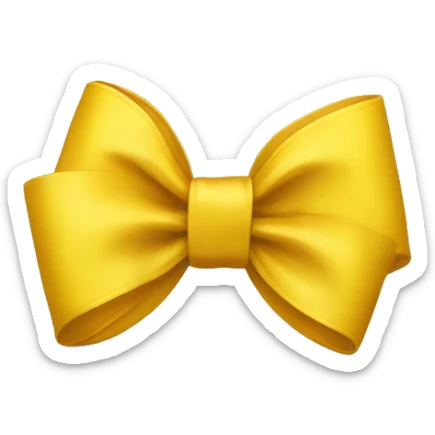 Yellow bow sticker