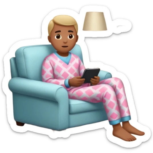 person watching a movie on the TV in their living room sticker