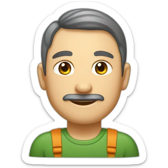 •	Un agriculteur apporte un surplus de légumes fraîchement récoltés. sticker