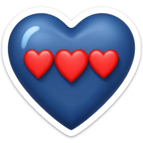 Dark Blue heart with the words I Love You Ry in the middle  sticker
