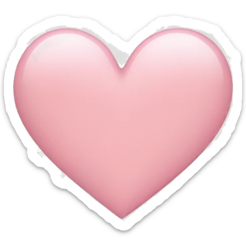 light pink heart sticker