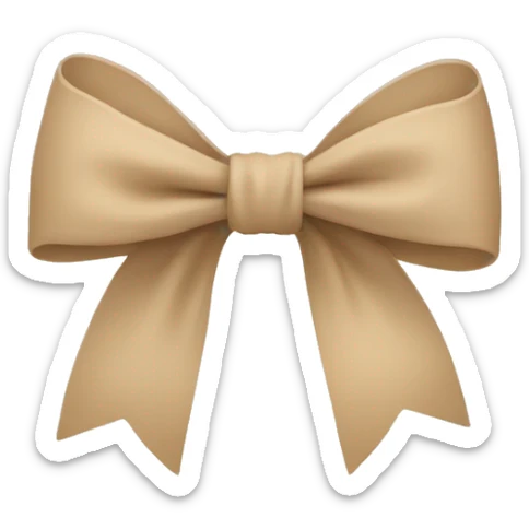 Beige bow  sticker