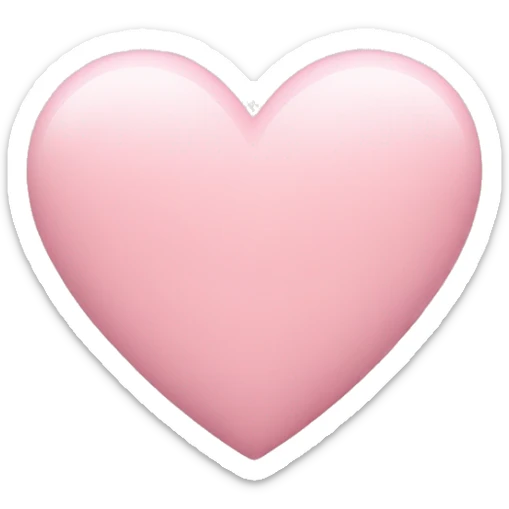 Pastel pink heart sticker