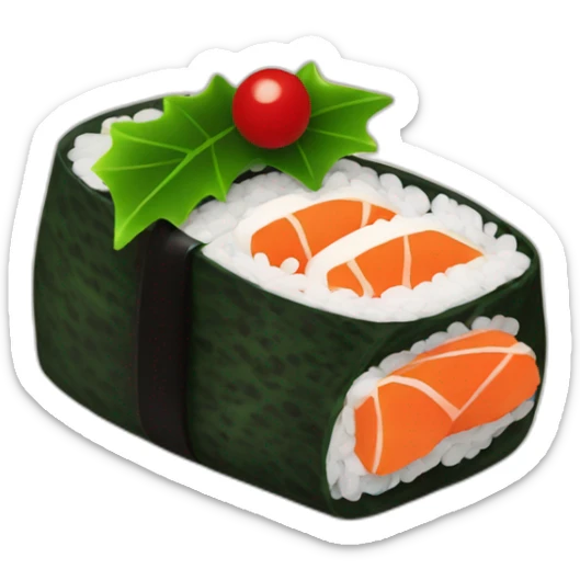 christmas sushi sticker