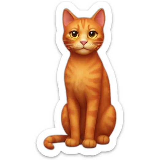 red cat sticker