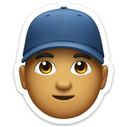 cap with a cloth on the side sticker