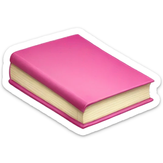 Pink book sticker