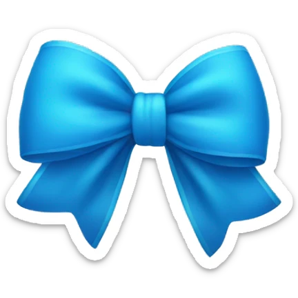 blue bow sticker