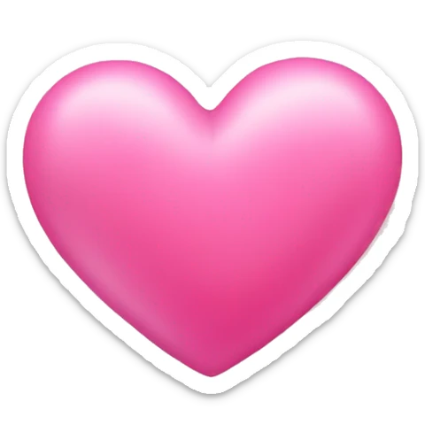 Pink heart  sticker