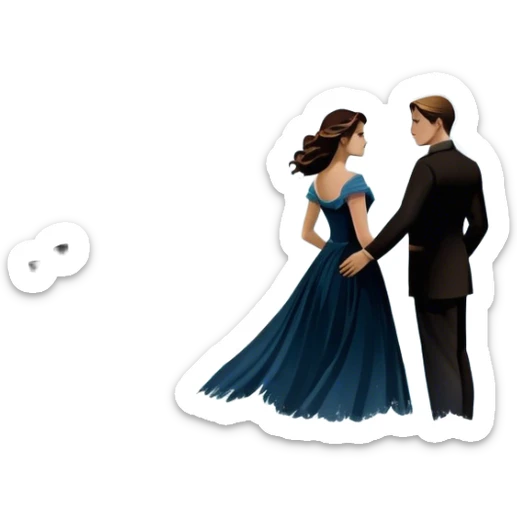 Icon for Titanic Movie: A vintage movie poster-style design featuring a dramatic scene of the ship, the iceberg, and a romantic silhouette of the main couple. Include elements like the ship’s bow, water splashes, and a starry sky in the background. Retro cinematic feel. Transparent background. sticker