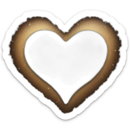 heart in snow sticker