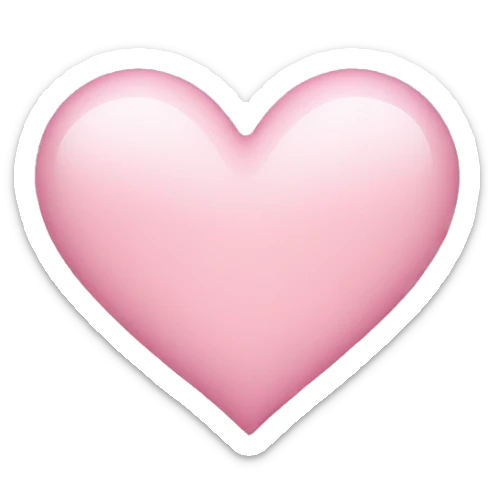 light pink heart  sticker