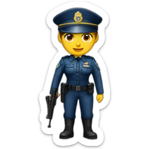 Militaire police gendarmerie femme courire sticker