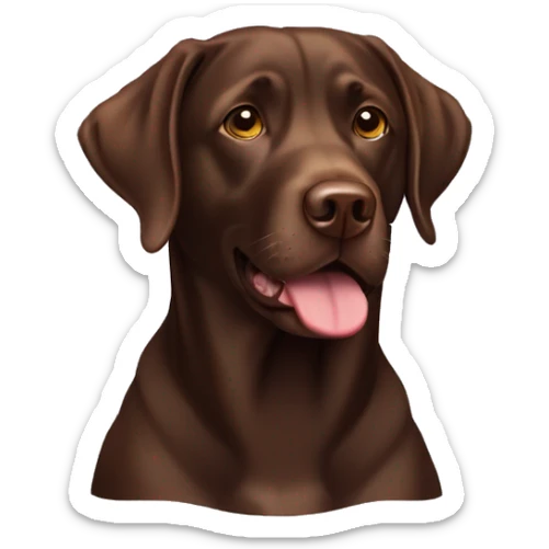 chocolate lab sticker
