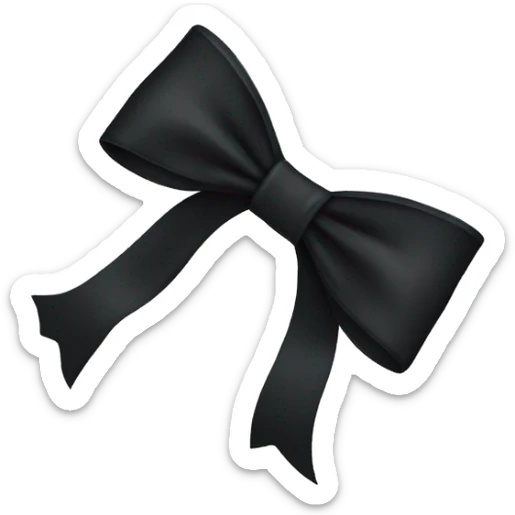 black bow sticker