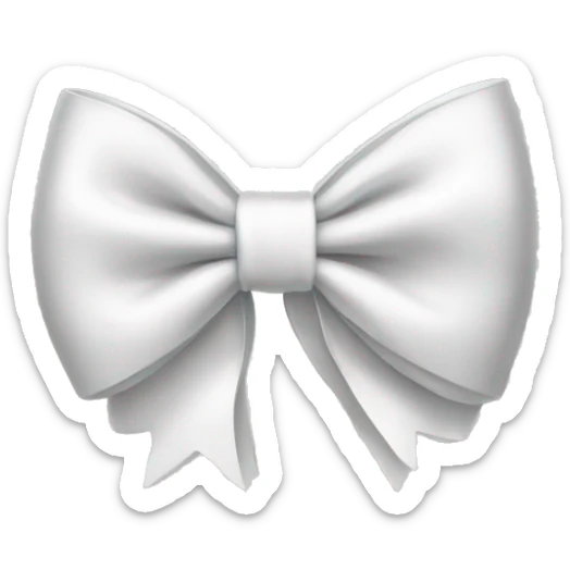 white bow sticker