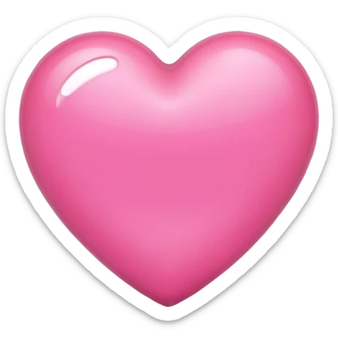 light Pink heart sticker