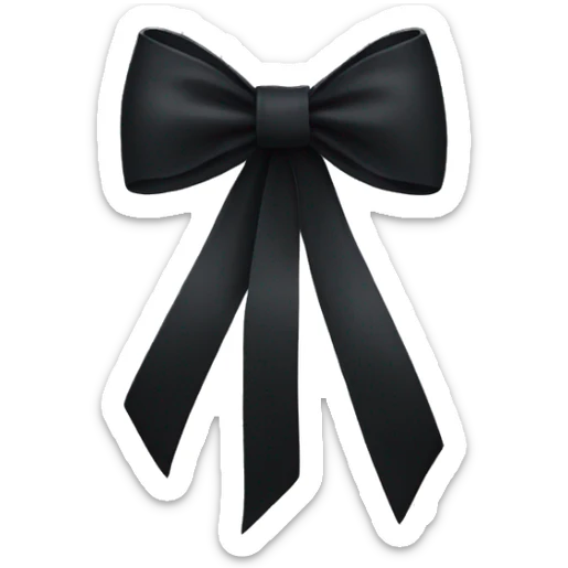 Black bow sticker