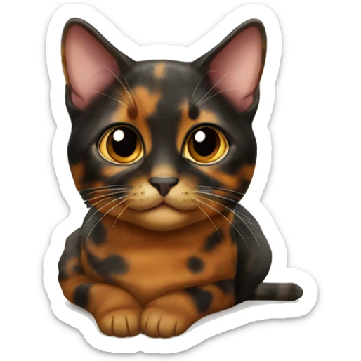 Tortoiseshell cat sticker