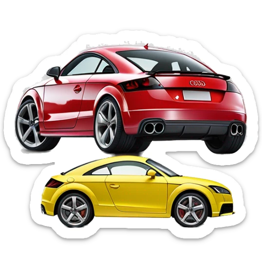 Stwórz emotikone chmury w audi TT - chmura to jest osoba która ma byc tak gruba ze nie moze sie zmiescic do tego audi TT sticker