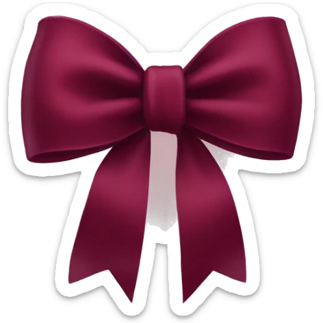 burgundy bow sticker