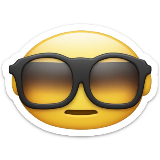 hazme un emoji con gafas de sol y con la lengua fuera y la cara torcida sticker