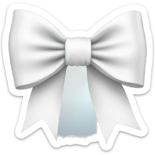 White bow  sticker