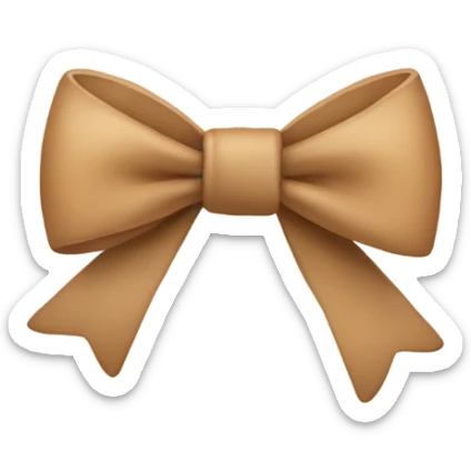 Light Brown bow  sticker
