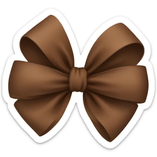 Brown bow sticker