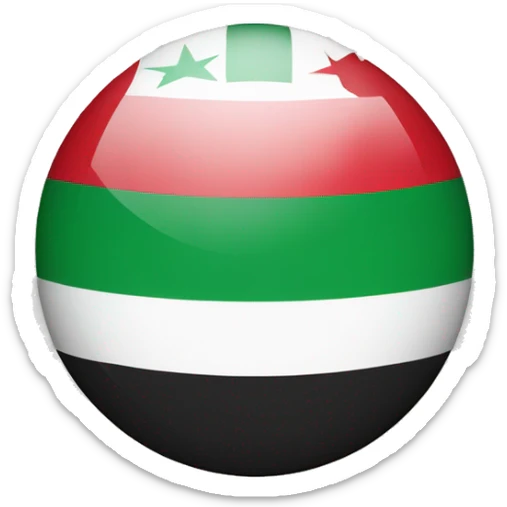 Syria flag with green instead of red + three red stars in the middle of it sticker