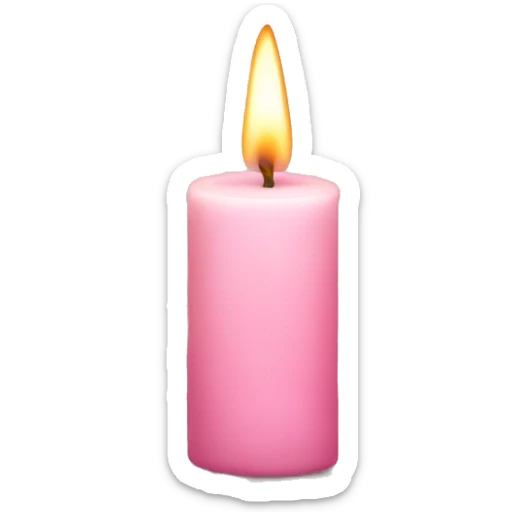 light pink candle sticker