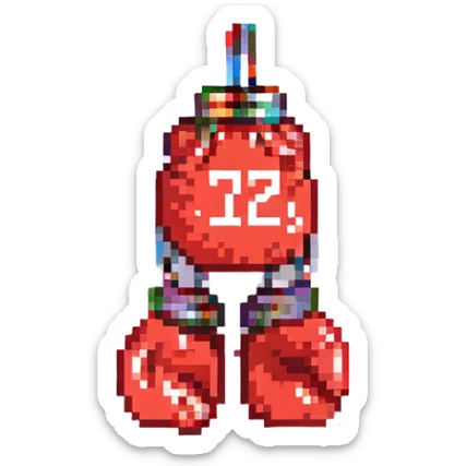 красные боксерские перчатки с надписью "23", no background sticker