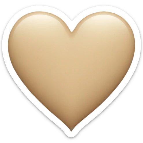 Beige heart sticker