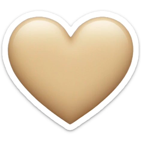 Beige heart  sticker