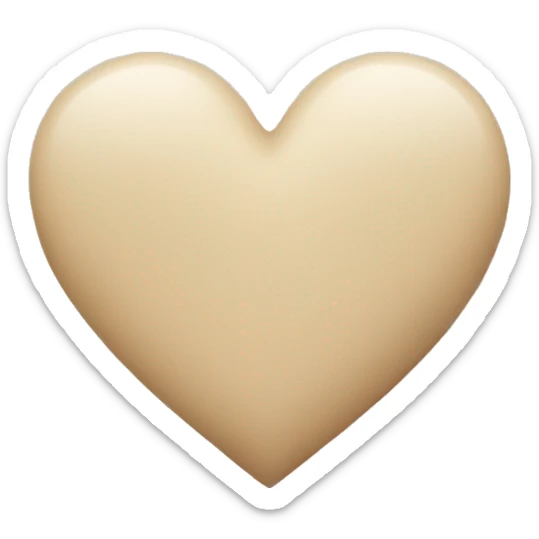 beige heart sticker