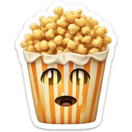 fried popcorn sticker