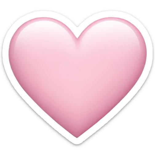light pink heart  sticker