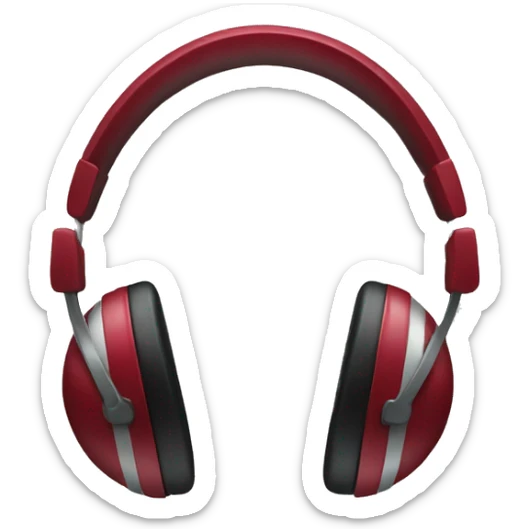 Dark red headphone sticker