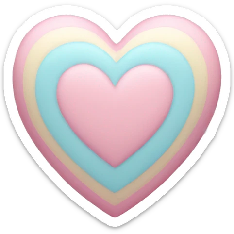 Pastel heart sticker